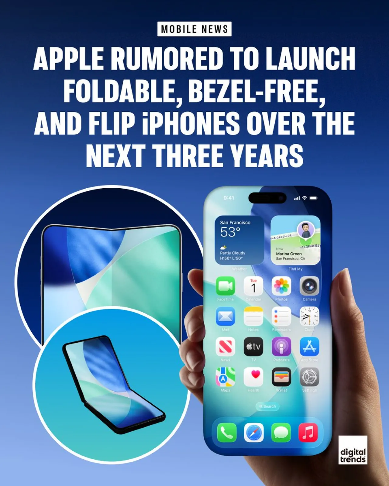 Apple'dan Yeni iPhone Tasarımları: Katlanabilir ve Çerçevesiz Modeller Yolda