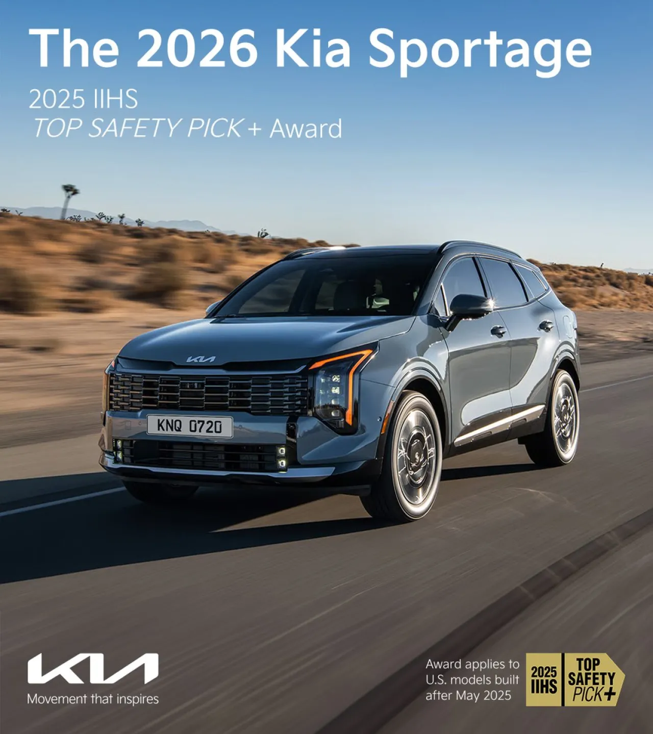 2026 Kia Sportage, 2025 IIHS En Üst Güvenlik Ödülüne Layık Görüldü