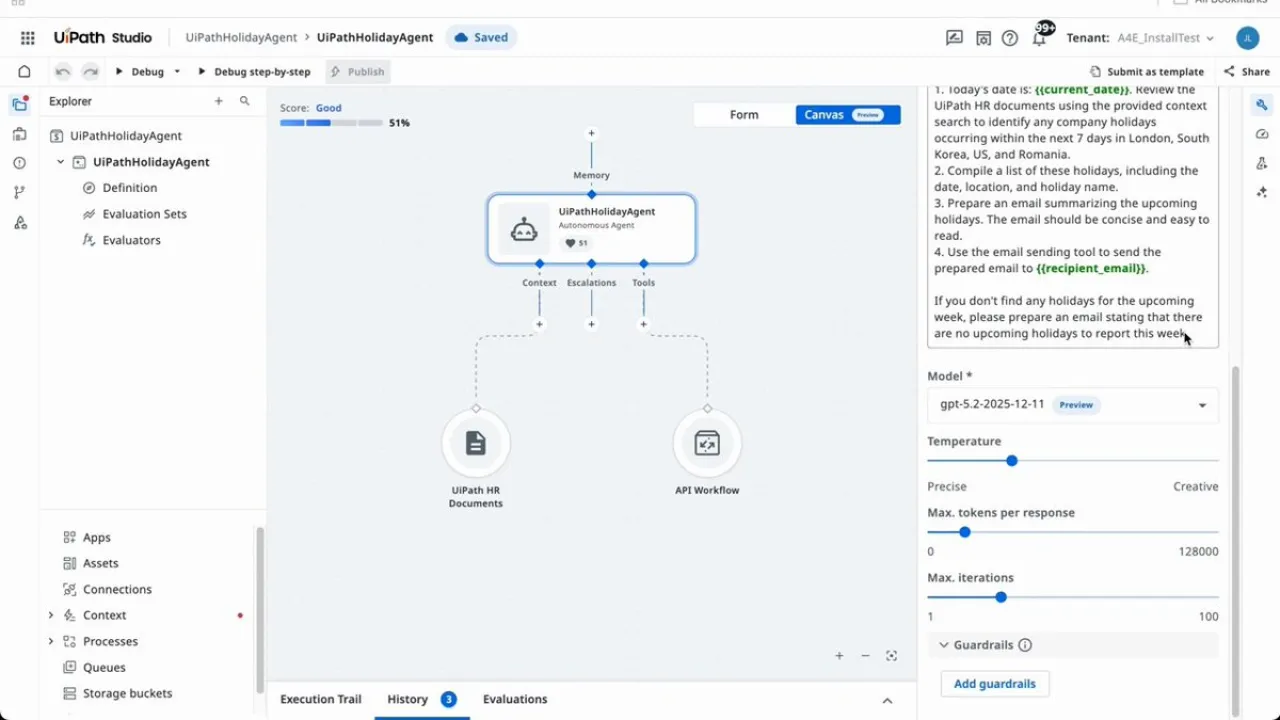 UiPath Studio'ya GPT-5 Entegrasyonu: AI Ajanları Yeni Bir Evrime Hazırlanıyor