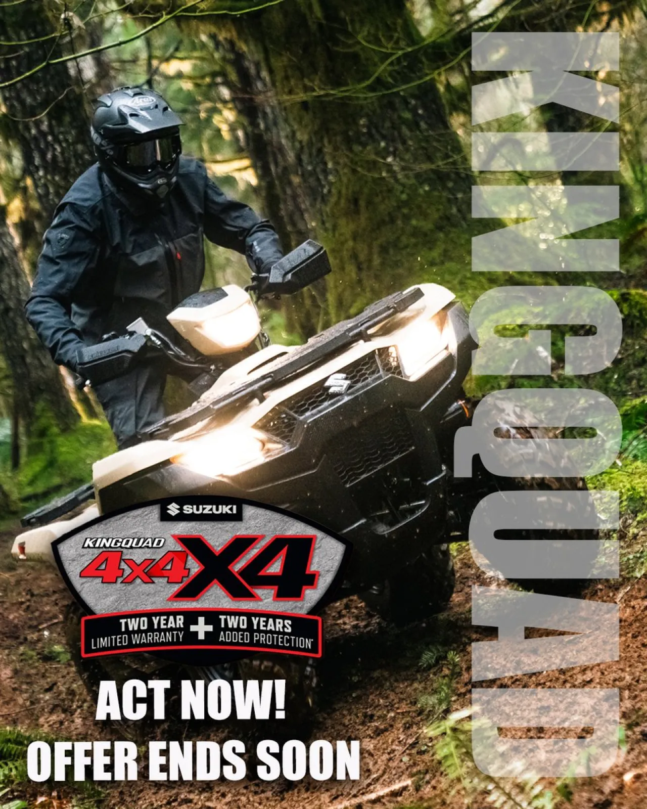 Suzuki, KingQuad ATV Sahiplerine Genişletilmiş Garanti Fırsatı Sunuyor