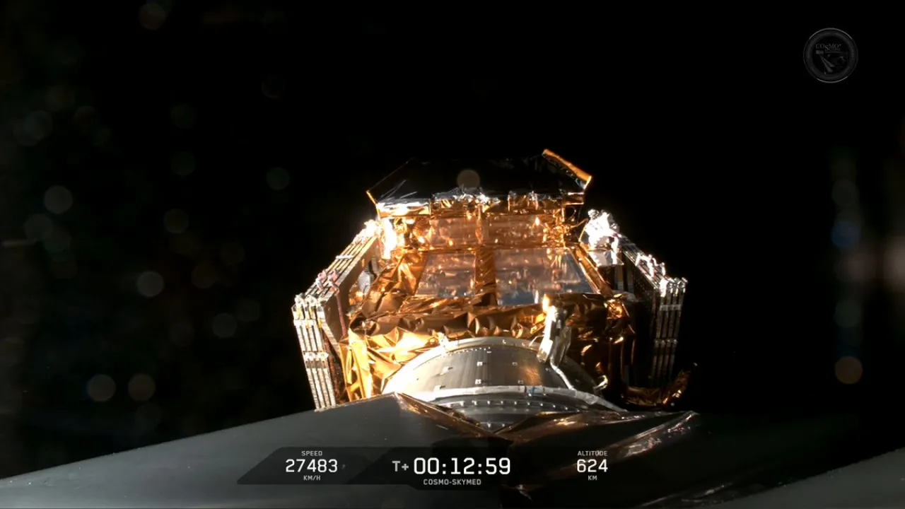 SpaceX, COSMO-SkyMed İkinci Nesil FM3 Uydusunu Başarıyla Yörüngeye Taşıdı