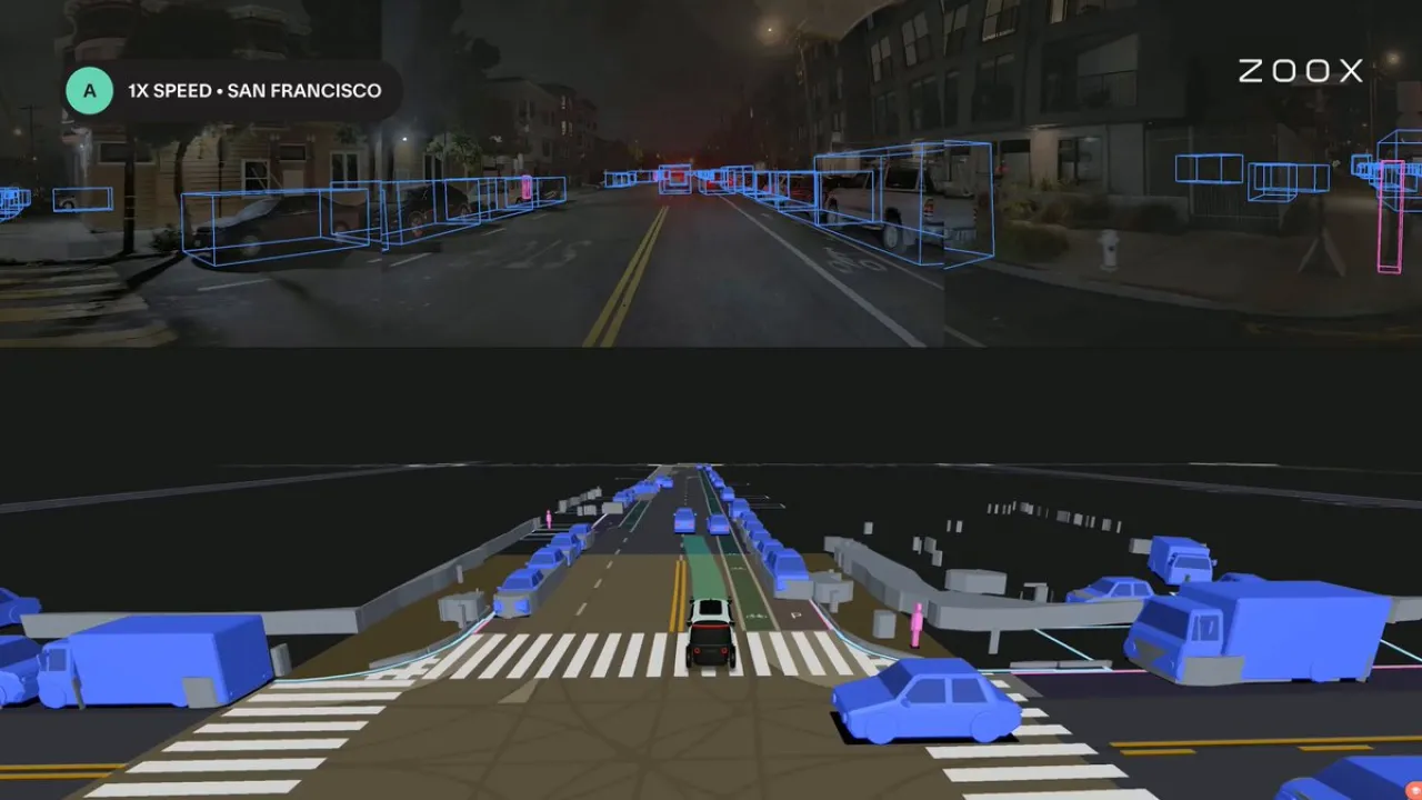 Zoox'un Gece Kör Olmayan Robotaksileri Şehir Sokaklarında Güvenle İlerliyor