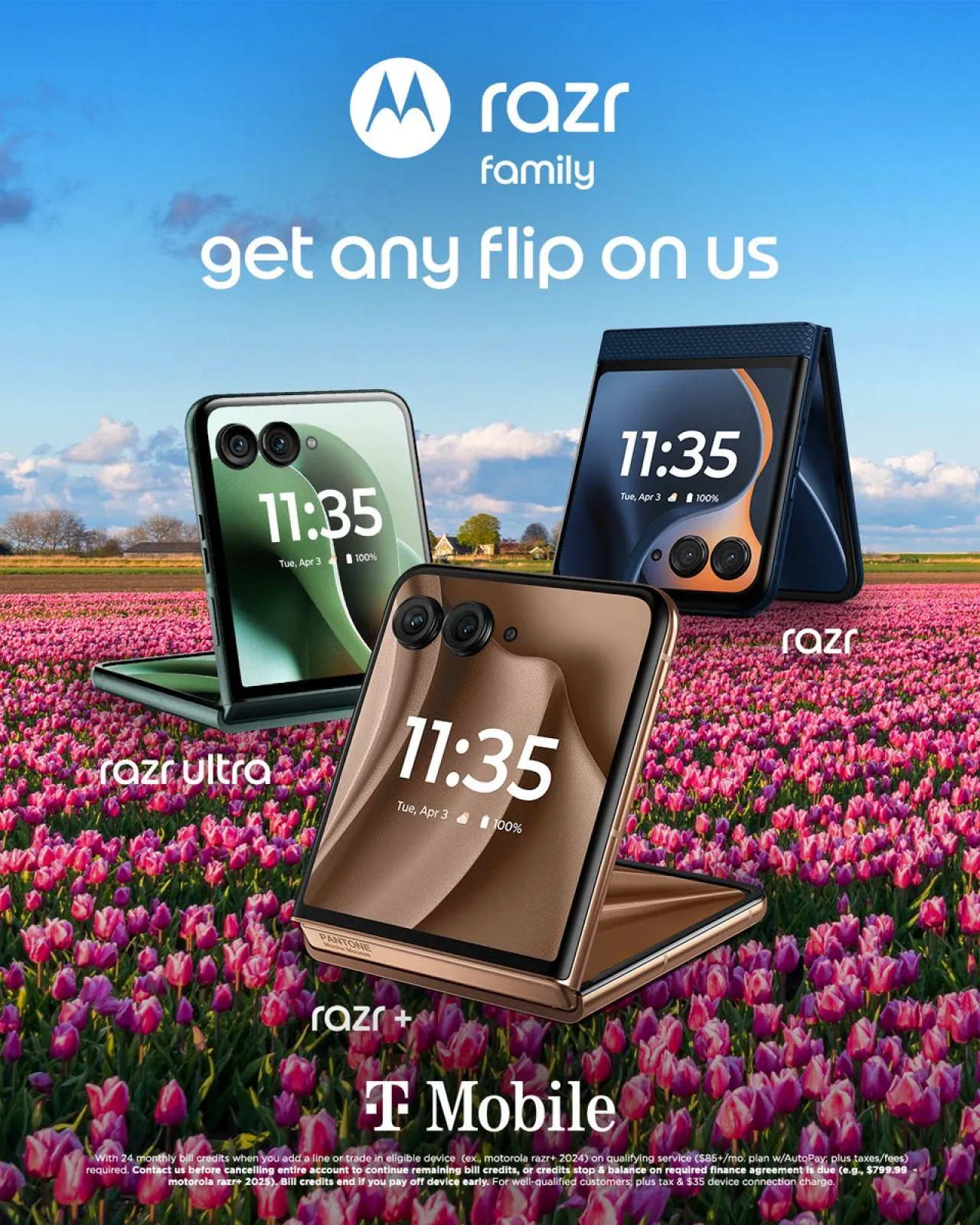 Motorola Razr Ailesi Telefonlar T-Mobile'da Sınırlı Süre Bedava