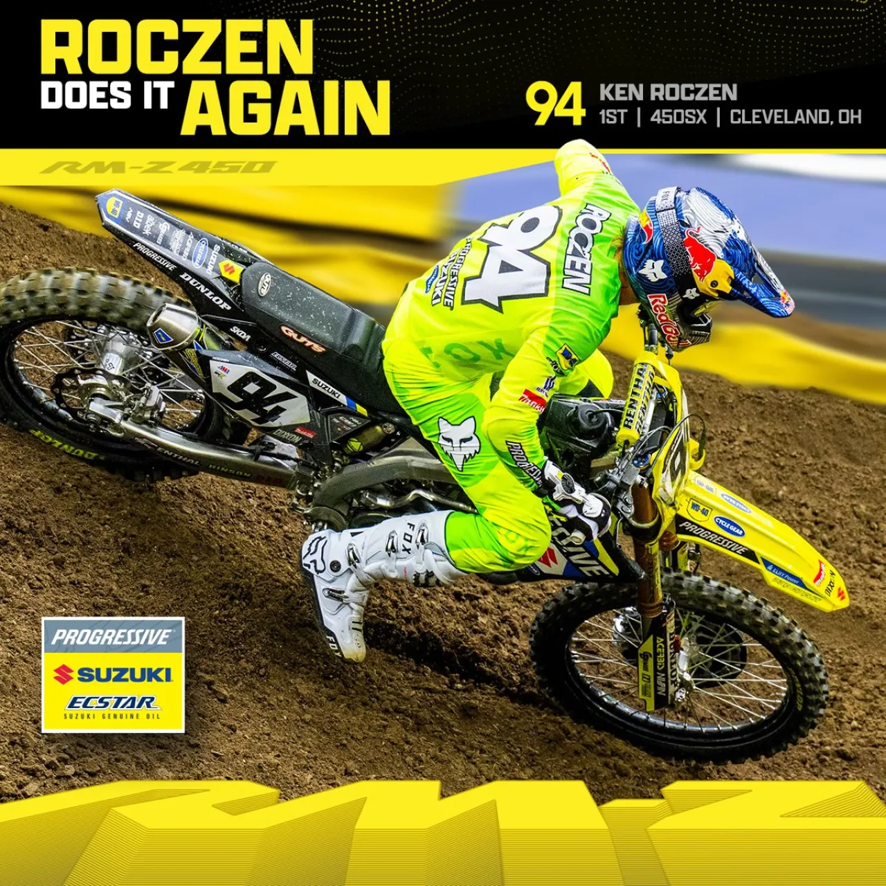 Ken Roczen, Suzuki ile Cleveland Triple Crown'u Kazandı