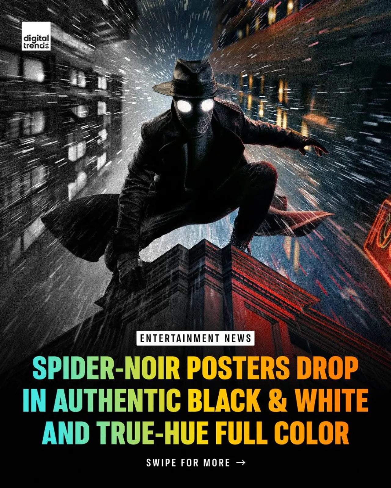 Amazon Prime Video, Spider Noir Dizisi için Çift Formatlı Posterler Yayınladı